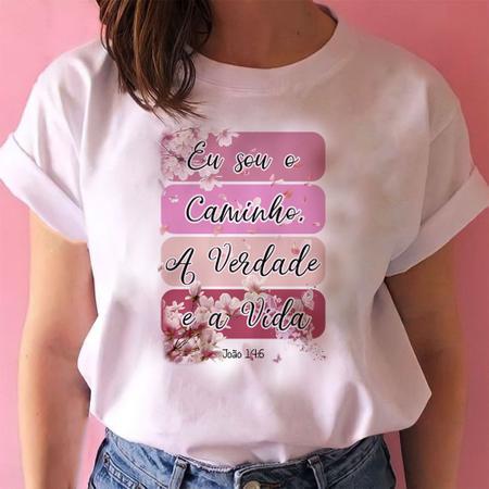 Blusa T shirt Camiseta Feminina Estampada estampas evang lica