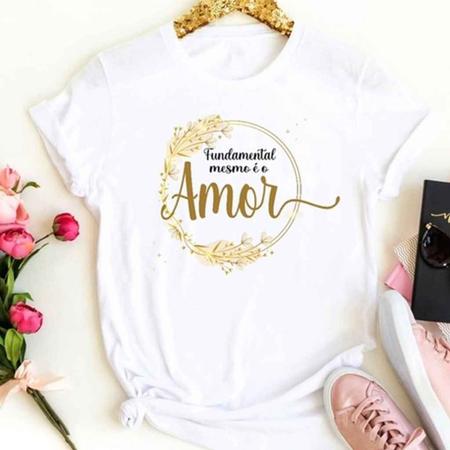 Blusa T-shirt Camiseta Feminina Estampada Várias Estampas 65 - megan basic Imagem de Blusa T-shirt Camiseta Feminina Estampada Várias Estampas 65