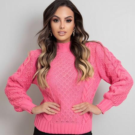 Blusa Tricotada Frio Senhora Manga Longa Quentinha Tendencia