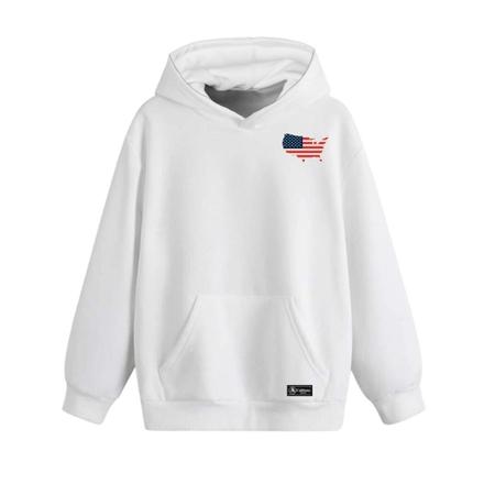 Blus o Moletom Canguru Eua Infantil Personalizado com Capuz e
