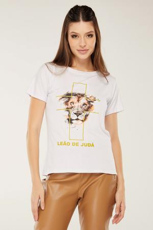 Camiseta T-shirt Feminina Blusa Leão de Judá
