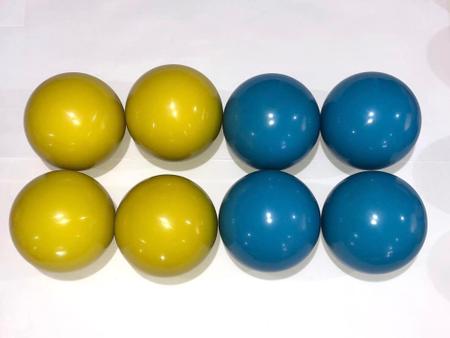Jogo de Bolas de Bocha Azul e Amarelo - Azul+amarelo
