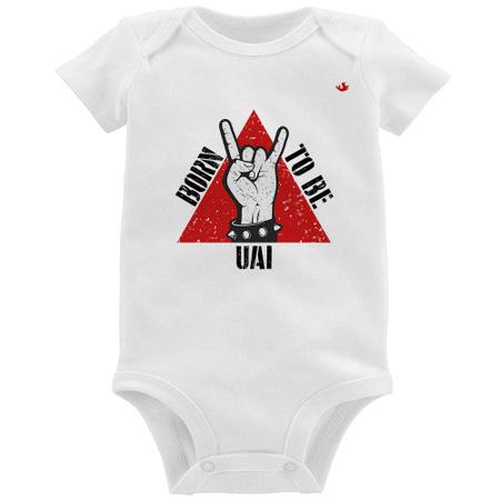 Body Bebê Born to be Uai Rock - Foca na Moda Imagem de Body Bebê Born to be Uai Rock - Foca na Moda