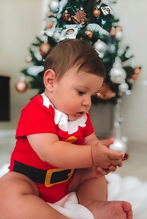 Roupa de papai noel para best sale bebê