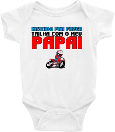 Body De Bebe Motocross Partiu Trilha Com o Papai