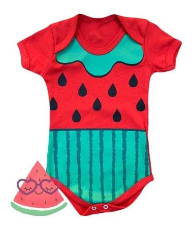 Body beb melancia roupa infantil bebe frutas melancia VIDAPE