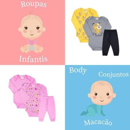 Imagem de Body Bebê para Enxoval Infantil Vários Tamanhos Meninos