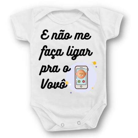 Imagem de Body Bebê Personalizado Ligar Para a Vovó e Vovô Temáticos