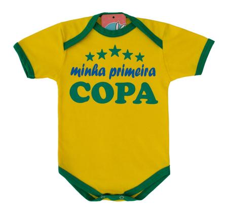 Imagem de Body Bebê Temático Brasil Minha Primeira Copa