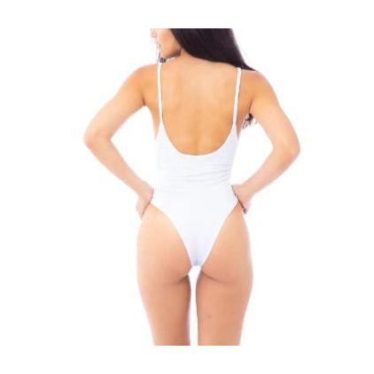 Imagem de Body blusa feminino alça fina com bojo decote nas costas poliéster tendência estilo