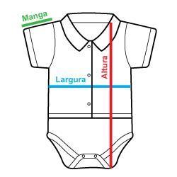 Imagem de Body camisa curto para bebê tricoline barco