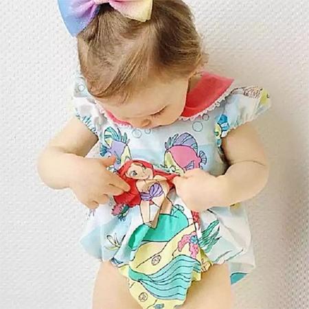 Body Pequena Sereia, Roupa Infantil para Bebê Usado 85938999