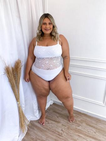 Body em renda plus size - DivaPluss - Body Plus Size Feminino - Magazine  Luiza