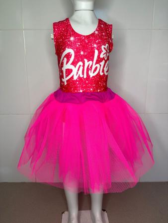 Body Fantasia Barbie Infantil Menina Roupa Barbie Festa - Tha tha