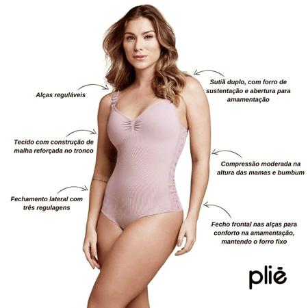 Body Feminino Control Plié Pós Parto Amamentação Base PL5010 - Plie -  Modeladores e Redutores Femininos - Magazine Luiza