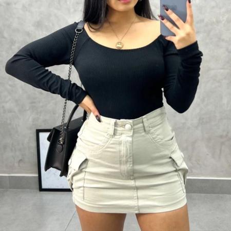 Body feminino best sale com saia