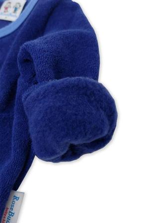 Imagem de Body para Bebê RoseBud Longa em Soft Glacê Peluciado Azul Marinho