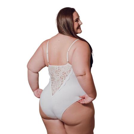 Body Sara Lingerie Feminino Plus Size Rendado Moda Intima