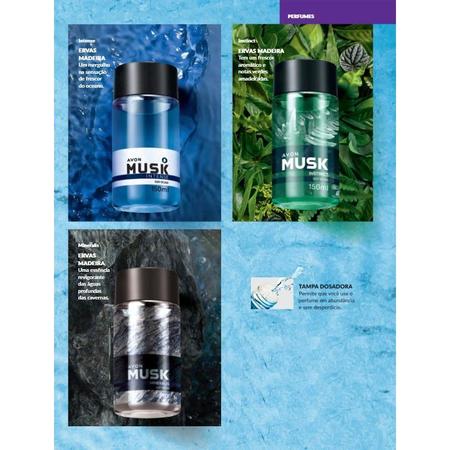 Body Splash Masculina Avon Musk Marine 150ml Imagem de Body Splash Masculina Avon Musk Marine 150ml