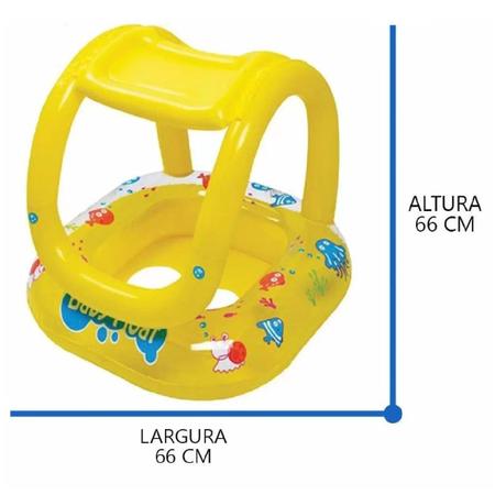 Imagem de Boia Assento Com Proteção Cobertura Bebê Piscina Campo Praia