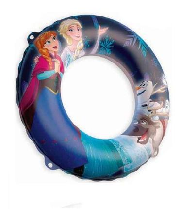 Imagem de Boia Circular Infantil 72cm Frozen Etitoys Dyin-031 Segurança Infantil na Piscina Diversão Proteção Princesas