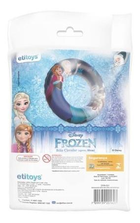 Imagem de Boia Circular Infantil 72cm Frozen Etitoys Dyin-031 Segurança Infantil na Piscina Diversão Proteção Princesas