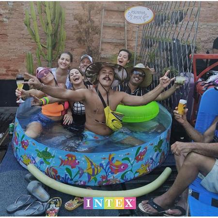 Imagem de Boia Circular Inflável Neon 91Cm Piscina Intex Amarela 59262