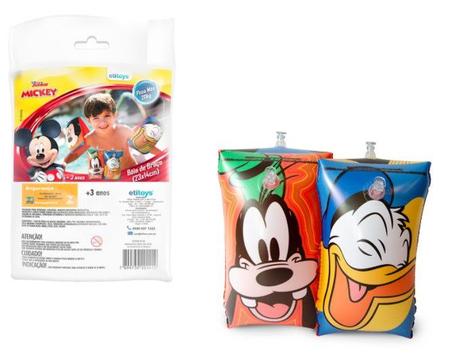Imagem de Boia de Braço Inflável Infantil Mickey Mouse Disney 23X14CM - Para Até 20 Kg
