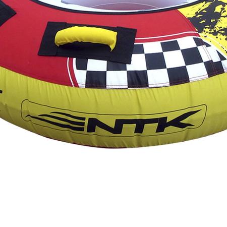 Imagem de Boia de Reboque Para Esportes Aquáticos NTK Jet Disk - 1 Pessoa - Amarela/Vermelha