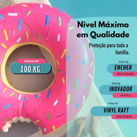 Imagem de Boia Donuts Gigante até 120kg Rosquinha Inflavel Piscina