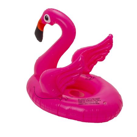 Imagem de Boia Flamingo Rosa Infantil Inflável C/ Assento Verão Praia