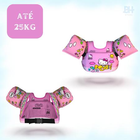 Boia Infantil com Colete Salva Vidas Nash HelloKitty - Kits e Gifts