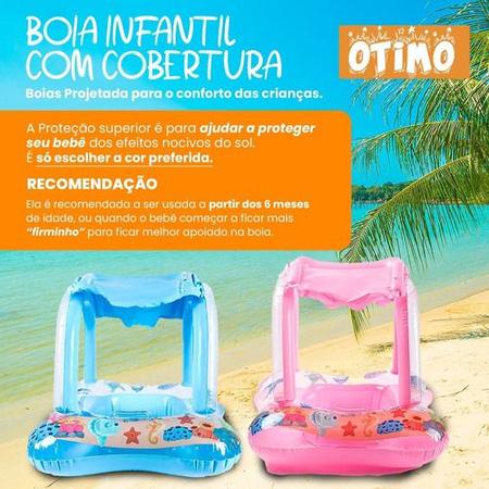 Imagem de Boia Infantil Piscina Assento Inflável Fralda Proteção Bebê 