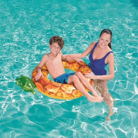 Imagem de Boia inflável abacaxi p/ piscina circular Bestway infantil