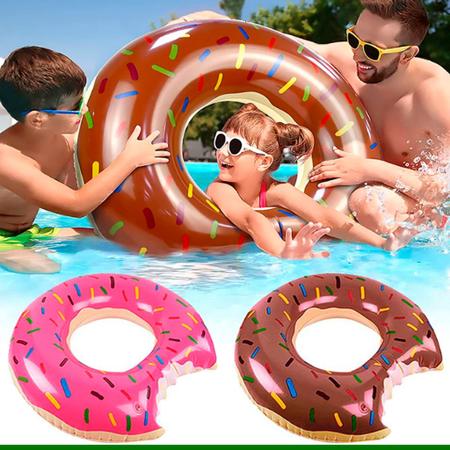Imagem de Bóia Inflável Circular Para Piscina Donuts Melancia 80cm Infaltil -snel