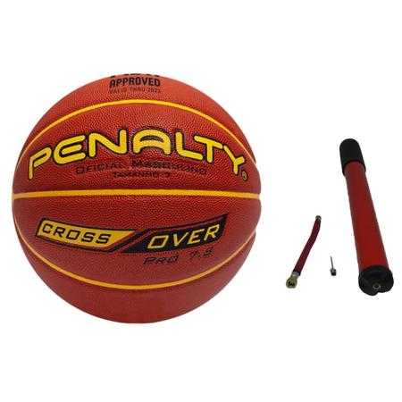 Bola Basquete Penalty 7.8 Crossover + Bomba de Ar - EsporteLegal