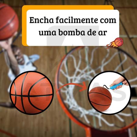 Bola De Basquete Play Off Tamanho 7 Oficial Laranja E Prata