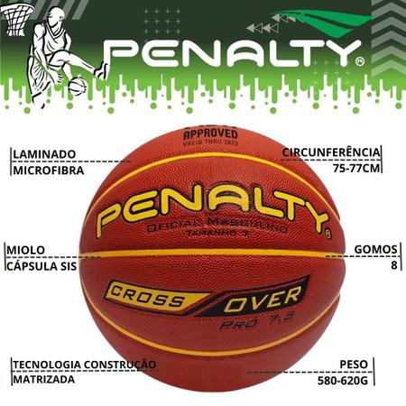 Bola Basquete Penalty Pro 7.8 Crossover Ix - Couro Microfibr