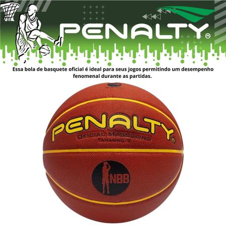 Bola Penalty Basquete 6.8 Cross Over X - Laranja Com Detalhes