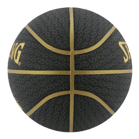 Bola de Basquete Spalding Highlight Tam 7 Preta e Dourada 