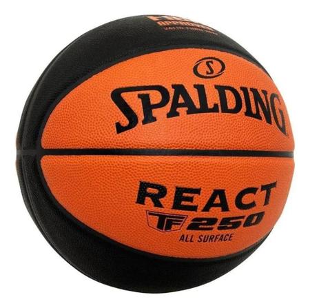 Bola basquete spalding react tf-250 fiba - laranja, preto (07) - Bola de  Basquete - Magazine Luiza