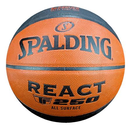 Imagem de Bola basquete spalding react tf-250 fiba - laranja, preto (07)