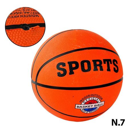 Bola de Basquete Oficial Tamanho 7 Laranja Borracha Basketball - BBR Toys -  Bola de Basquete - Magazine Luiza