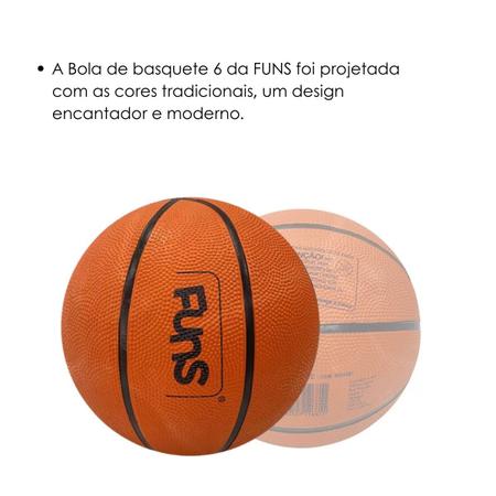 Imagem de Bola De Basquete Basketball Tamanho Padrão Nº 6 Jogo Treino Campeonato Recreação Resistente Original