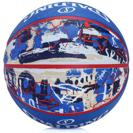 Basquete Spalding Graffiti Tam 7 Azul e Branca 