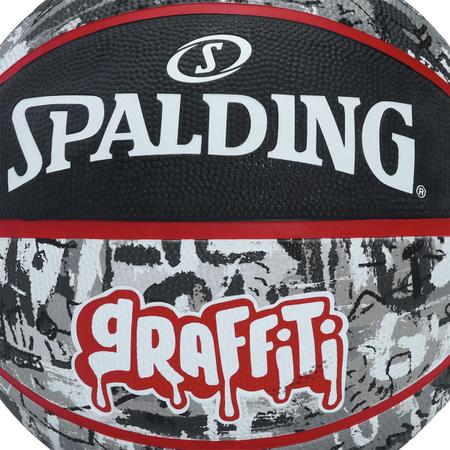 Bola de Basquete Spalding Graffiti Preto/vermelho