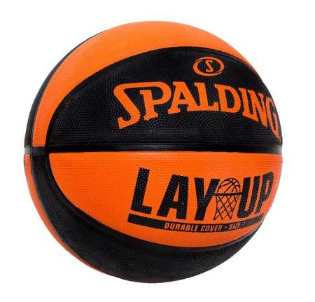 Bola de Basquete Spalding Lay-up Tamanho 7 - Laranja e Preto