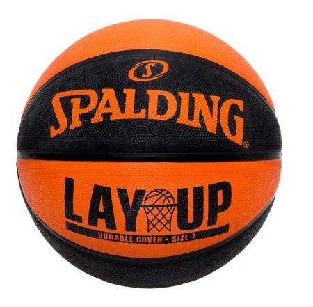 Bola de Basquete Spalding Lay-up Tamanho 7 - Laranja/Preto - Bola