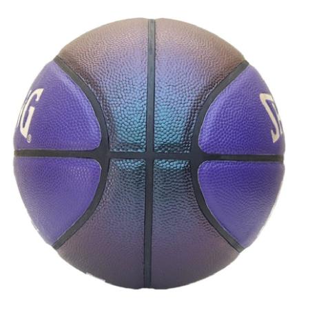 Bola de Basquete Spalding NBA Pearl Preta e Roxa - FutFanatics