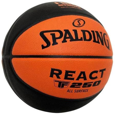 Bola basquete spalding react tf-250 fiba - laranja, preto (07) - Bola de  Basquete - Magazine Luiza